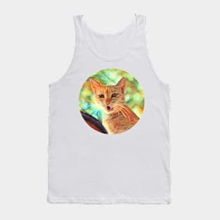 Alert floppy cat Tank Top